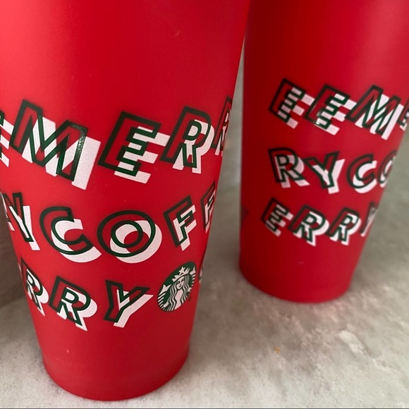 2 Starbucks Reusable Cups, Christmas 2019 - Picture 2 of 3